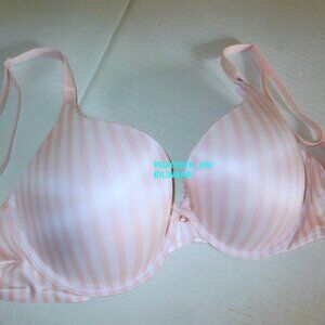 38DDD VICTORIA SECRET Body by Victoria Perfect Shape Push-Up Bra Pink Stripe